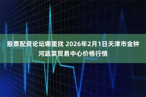 股票配资论坛哪里找 2026年2月1日天津市金钟河蔬菜贸易中心价格行情