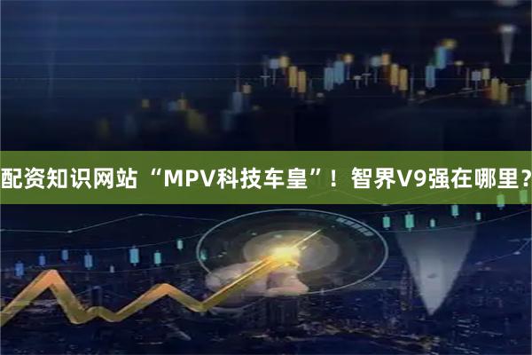 配资知识网站 “MPV科技车皇”！智界V9强在哪里？